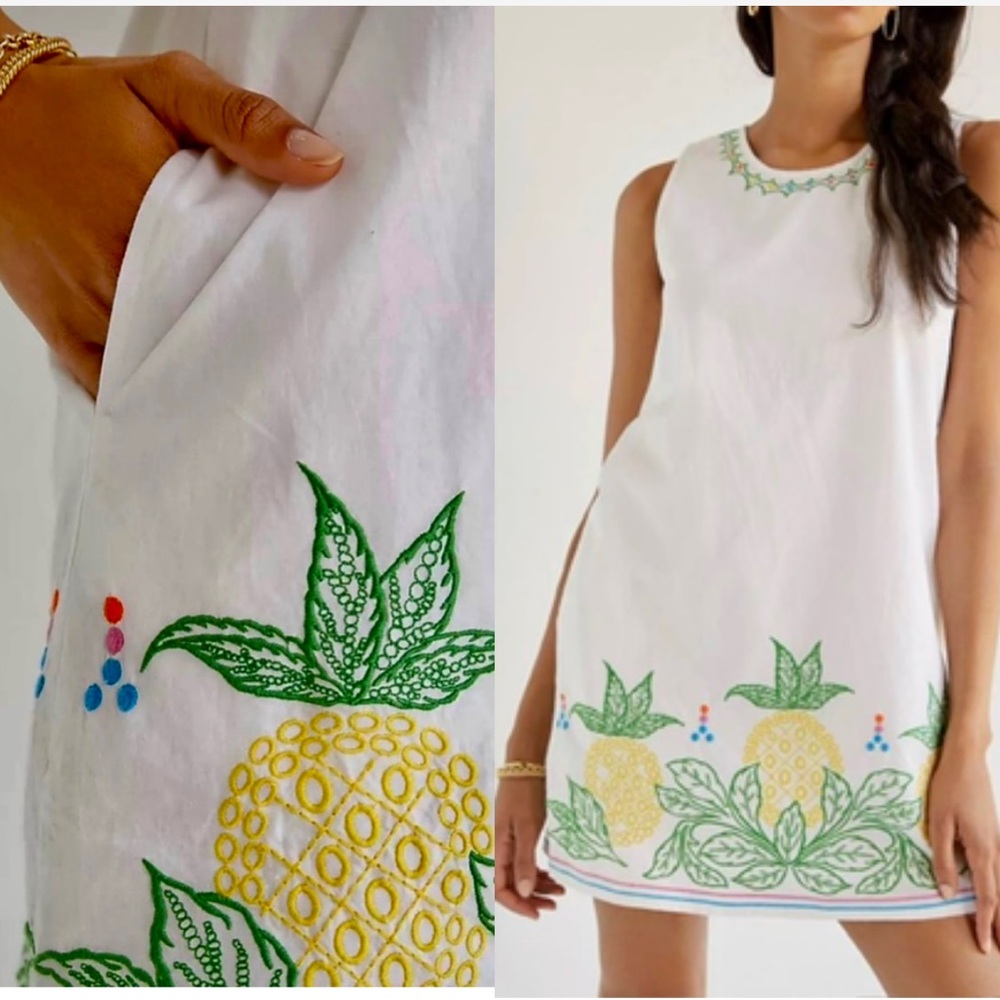 New Anthropologie Roller Rabbit Embroidered
Mini Dress